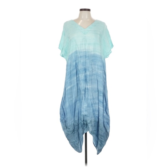 IC COLLECTION | Dresses | Ic Collection Aqua And White Dress | Poshmark